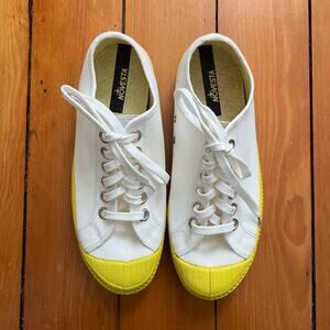 Novesta Sneakers Star Master Low Top White and Yellow Alex Mill Size 40